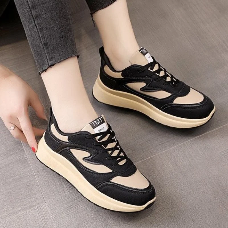 AB Womens Vulcanize Shoes Fashion Platform Sneaker for Fitness Jogging Vintage New Four Seasons Women Vulcanized Casual Sneakers