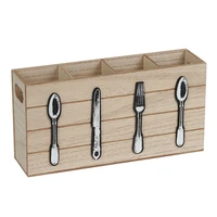 european style wooden tableware storage box kitchen tableware storage fork knife stand spoon cutlery storage holder drain rack