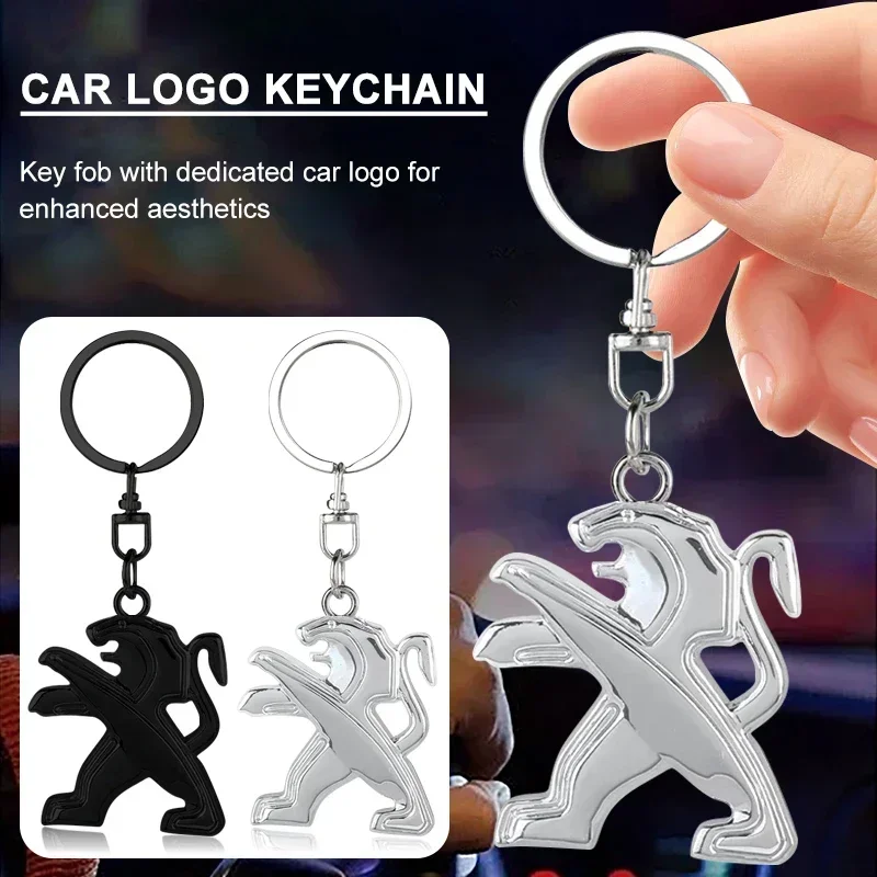 Для автомобиля Peugeot 3D металлический кожаный брелок для ключей аксессуары RCZ 407 108