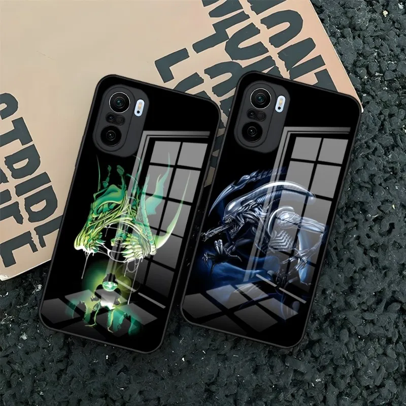 Чехол Alien Vs Predator для телефона Xiaomi Redmi Note 13 10 10T 11i 11T 11 9 8 11S Poco M4 F3 X3 Pro, чехол из закаленного стекла