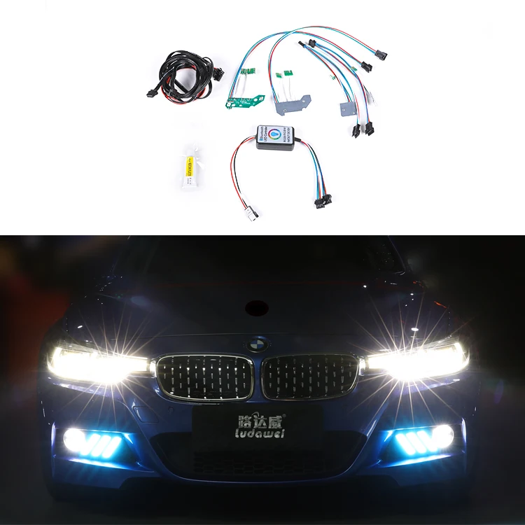 

For BMW 3 5 Series X2 X3 X4 X5 X6 Z4 M2 M3 M4 With LED Headlights Daytime Running Light Multi-color