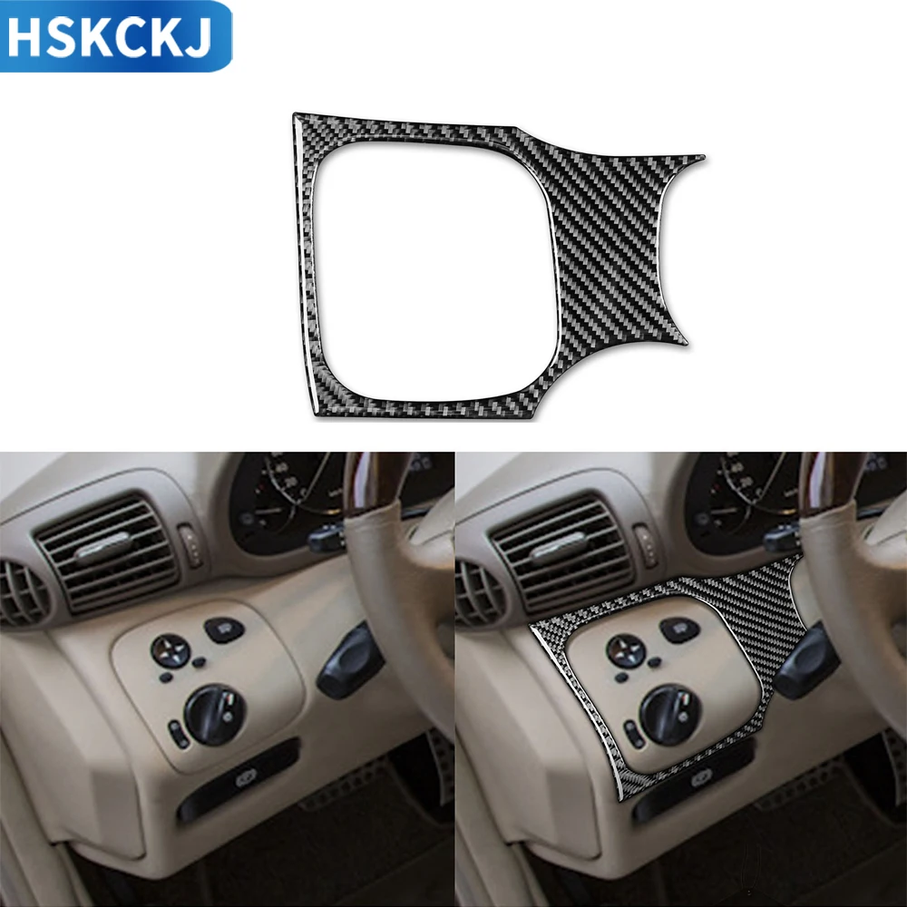 

Carbon Fiber Interior Auto Dashboard Driver Side Panel Trim Sticker For Mercedes-Benz C Class W203 2005-2007 Modification