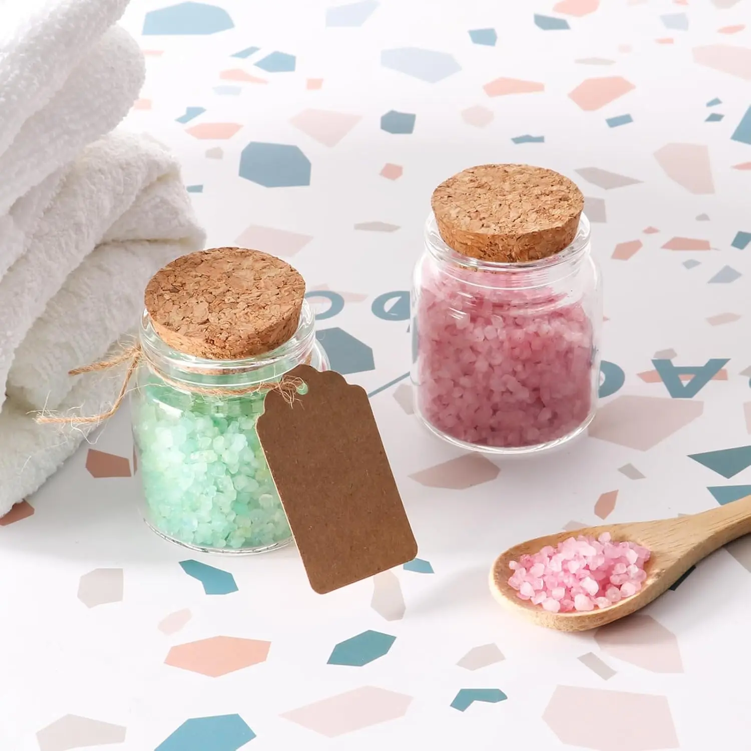 Маленькие стеклянные дневные крышки 50 мл бутылки для таблеток с крышками банки