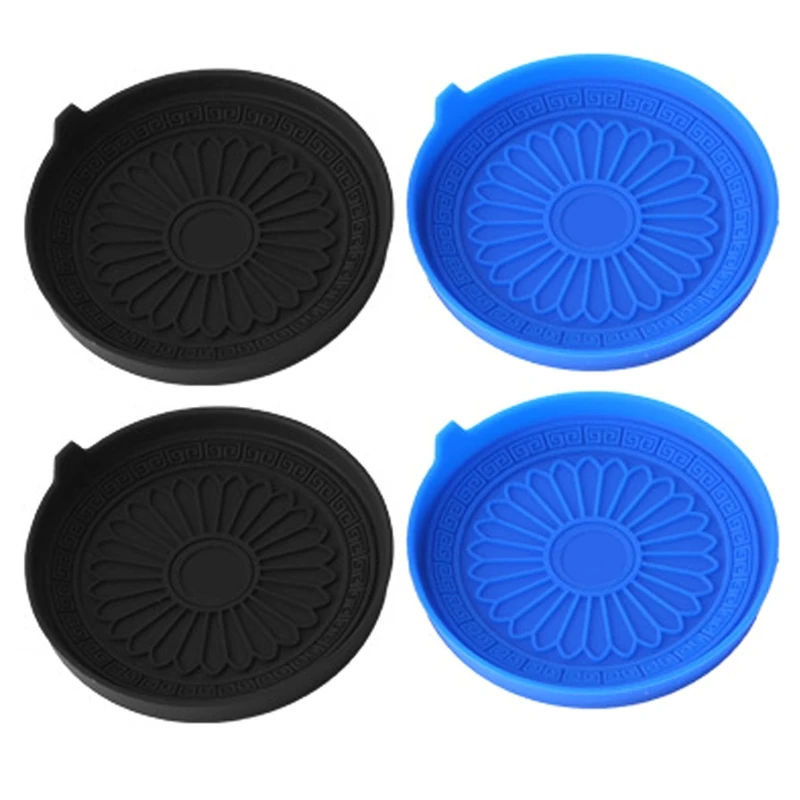 

4Pcs Car Cup Holder Liner Mat Silicone Cushion Anti-slip Car Coasters 2.75'' Dia D7YA