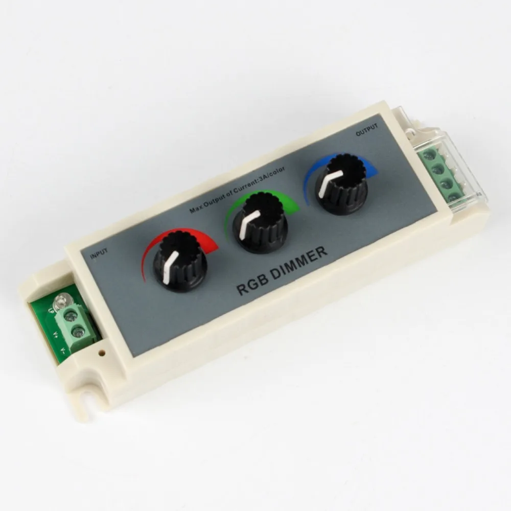 

ABS Brightness Adjust Intelligently Switch White DC12-24V RGB Knob Dimmer Blue 3‑Channel Ight Dimmer Knob Controller Switch