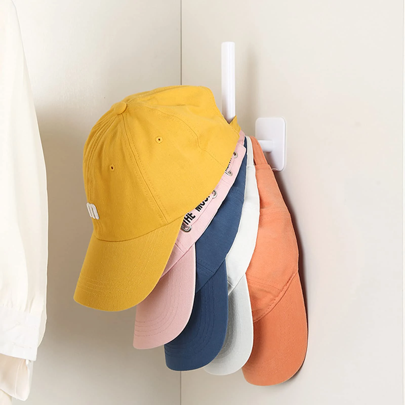 

Hat Drilling Wall No Door Caps Storage For Closet Adhesive Hanger Organizer Rack Cap Hat Holder Hat For For Cap Hooks Baseball