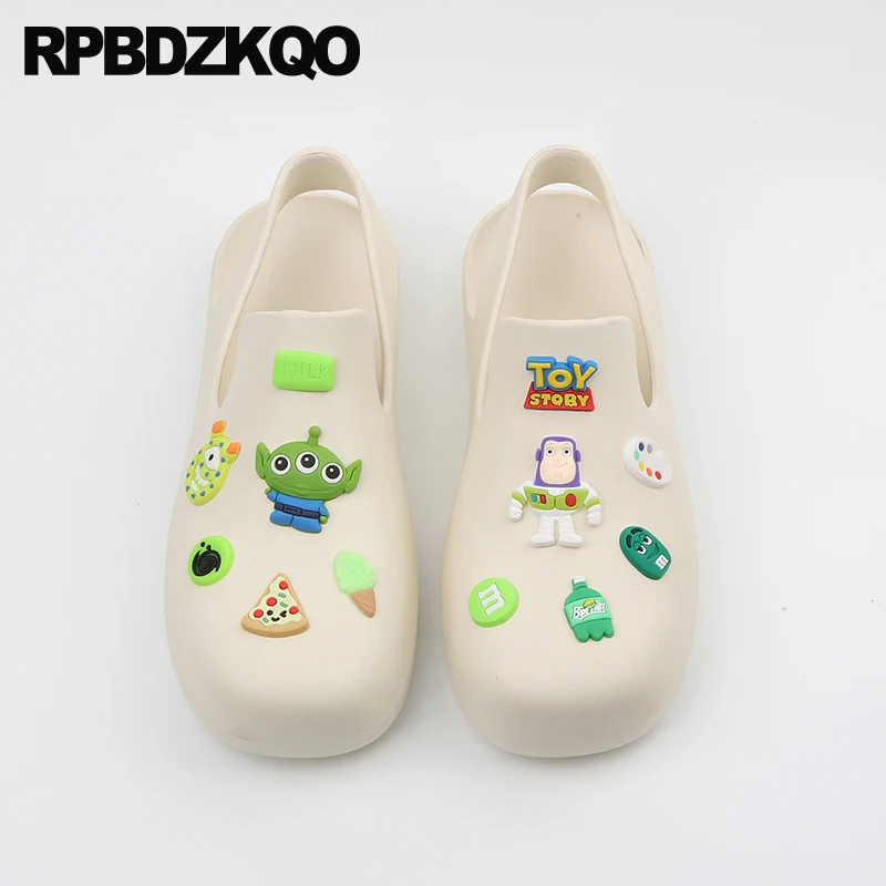 

Сандалии-желе женские из ПВХ с ремешком на пятке, босоножки с мультяшным рисунком панды, на резиновой подошве, для прогулок с щенками, карамельных цветов