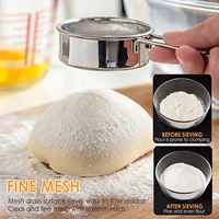 stainless steel wire fine mesh oil strainer flour colander sieve sifter pastry baking tools kitchen accessories