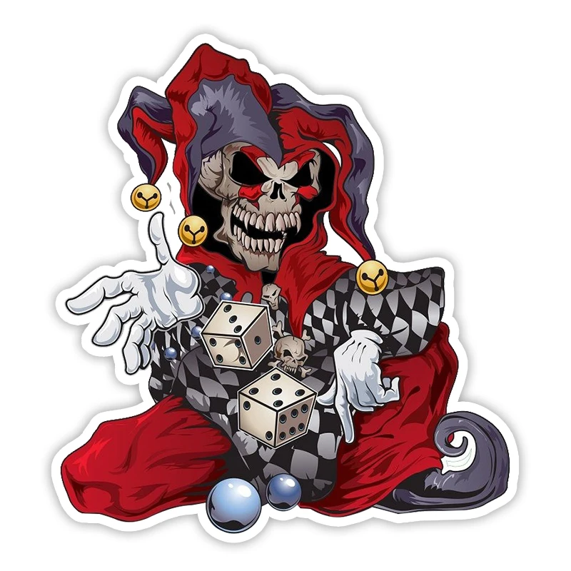 

Самоклеящаяся наклейка от злого шута, автомобильная наклейка, водонепроницаемые автомобильные декорации на бампер, заднее стекло, ноутбук #10861