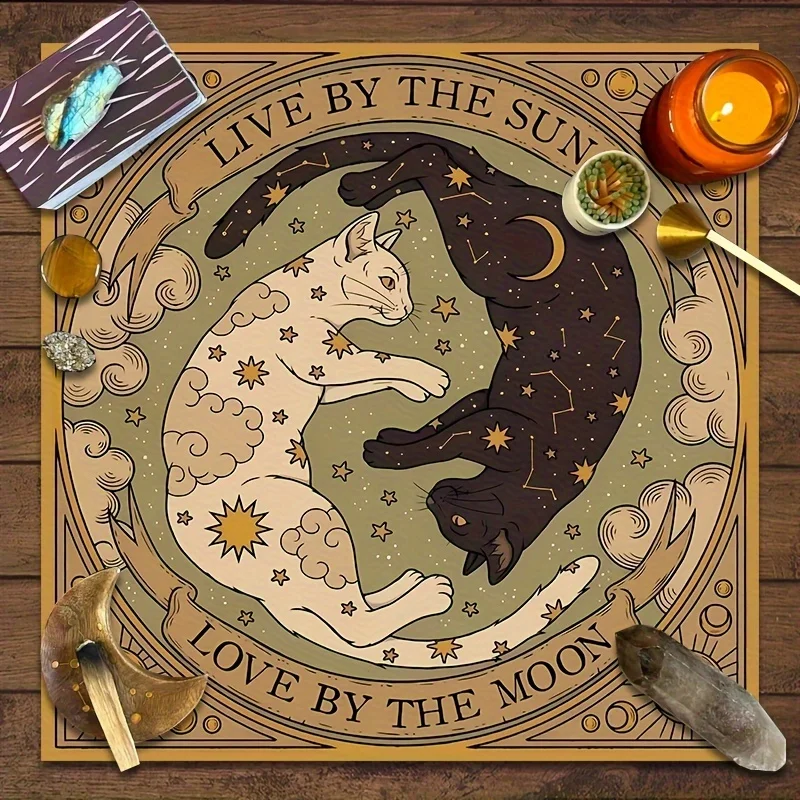 

Скатерть для Таро Sun & Moon Cat 100% полиэстер