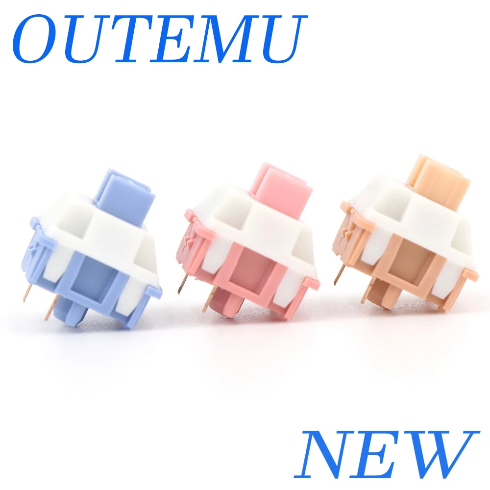 Outemu Switches Lubed Mechanical Keyboard Switch 5Pin Silent Tactile Linear Cream Blue Pink Yellow Custom Gaming RGB MX Switches