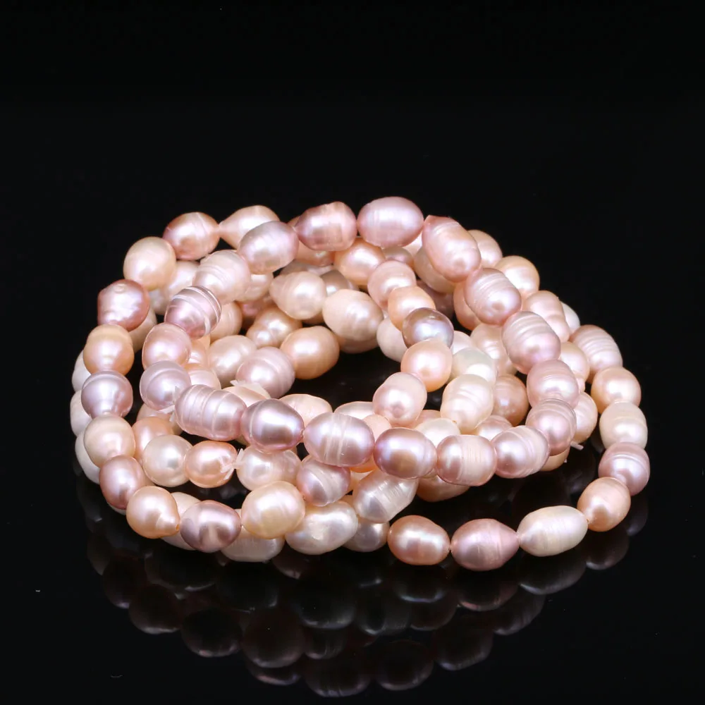 

Natural Freshwater Pearl Rice shaped Bead Bracelet Multi color Pearl Handicraft Party Wedding Bride Wedding Dress Accessories