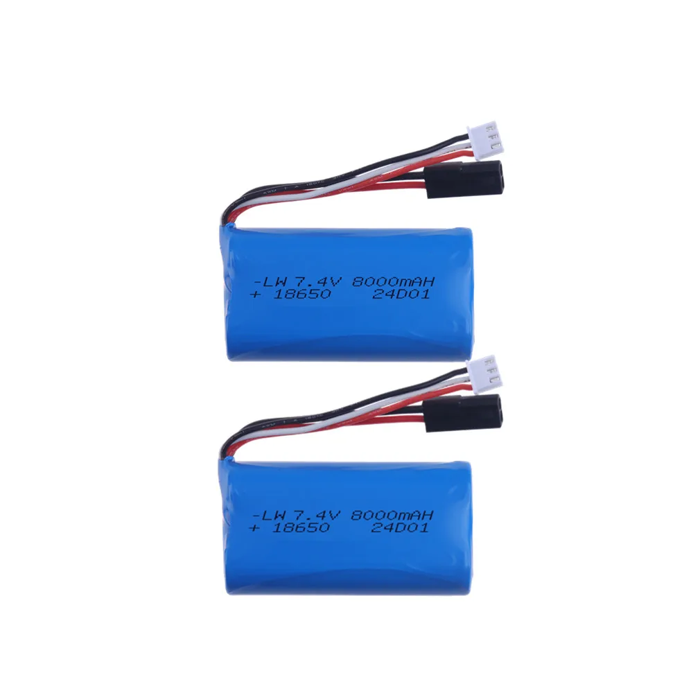 Фото 18650 Lipo аккумулятор 7,4 В 8000 мАч с зарядным устройством для MJX T40 T40C F39 F49 T39 DH 9053 9101 9118 аккумулятор для радиоуправляемого вертолета 2S 7,4 В №3