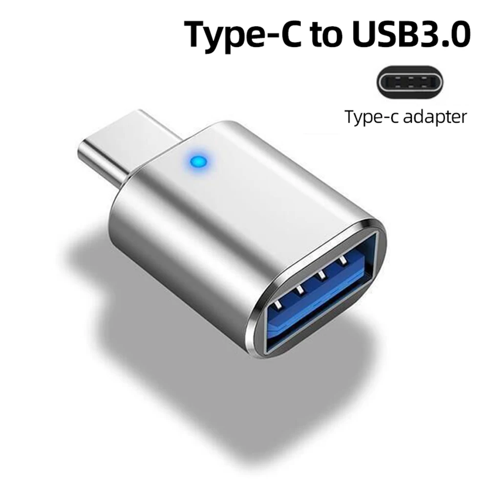 Адаптер с USB 3 0 на Type C светодиодный адаптер OTG микро-USB Type-C гнездовой разъем для HUAWEI