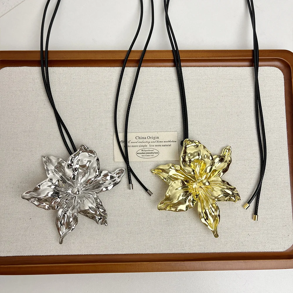 2024 новое роскошное преувеличенное ожерелье с подвеской в виде большого цветка