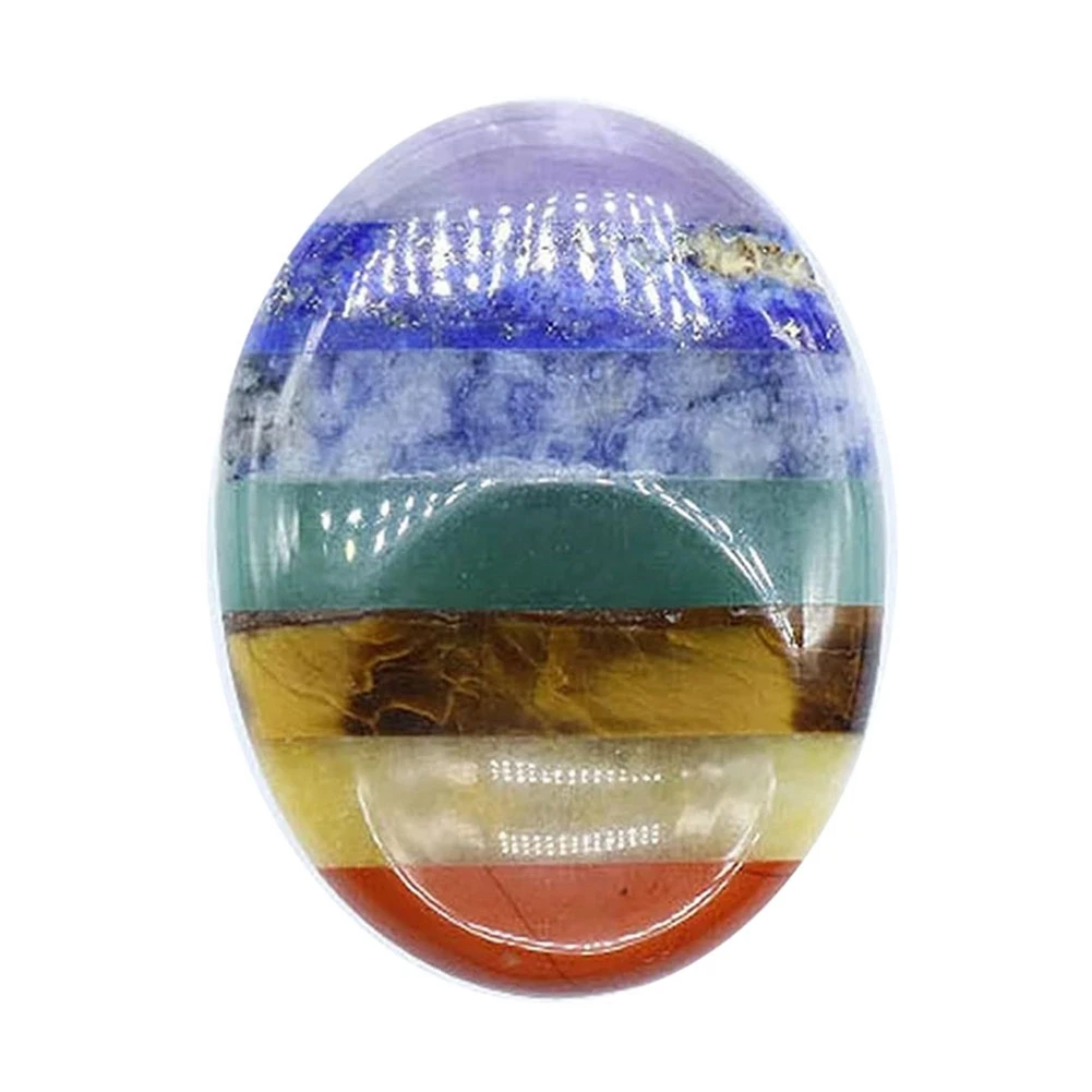 

7 Чакра, камень для лечения большого пальца и тревоги, снятие стресса, медитация, Хрустальная терапия, драгоценный камень, лечебные кристаллы, пальмовые камни