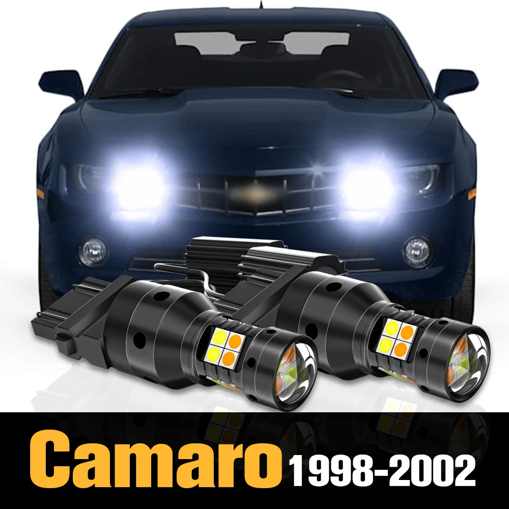 

2pcs Canbus LED Dual Mode Turn Signal+Parking Light Accessories For Chevrolet Camaro 1998-2002 1999 2000 2001