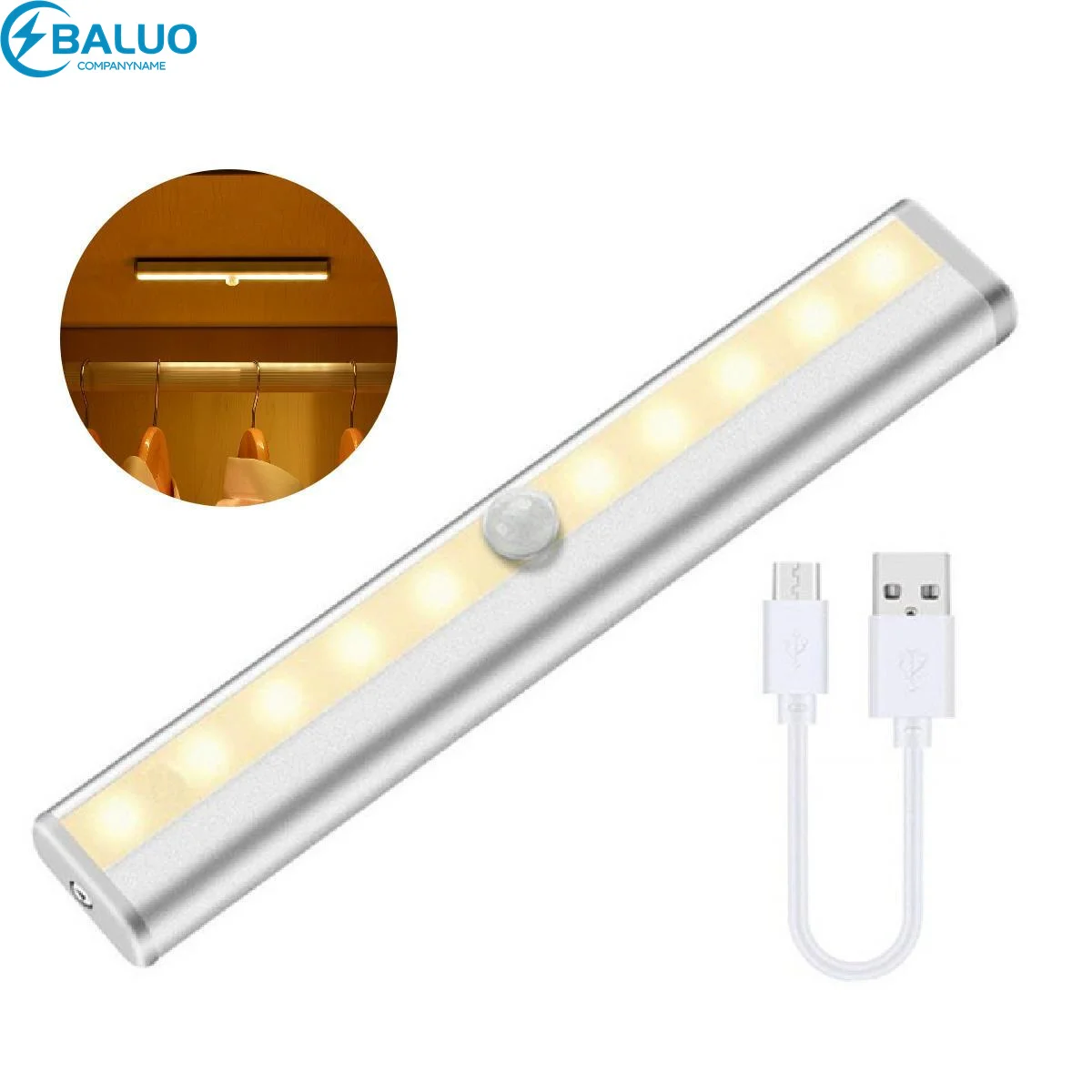 

LED PIR Motion Sensor Lamp Wireless Under Cabinet Light 6/10Leds for Bedroom Bedside kitchen Potable Infrared Wall Bar Lights