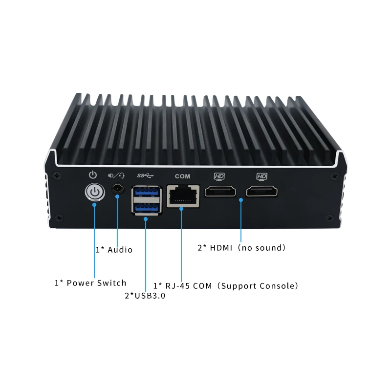 Yanling Intel Celeron J3160 четырехъядерный безвентиляторный мини-ПК 4 гигабитная LAN 2 * HD pfSense