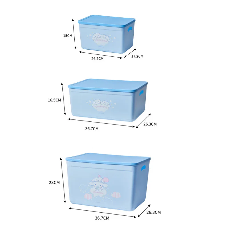 Sanrio коробка для хранения с крышкой 3 шт./Набор Kawaii Cinnamoroll Kuromi My Melody мультяшная