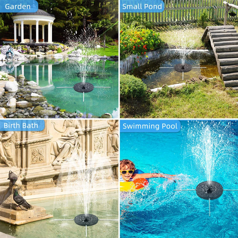 Solar Fountain Floating Mini Water Garden Waterfall Pool Outdoor Decor Pump |
