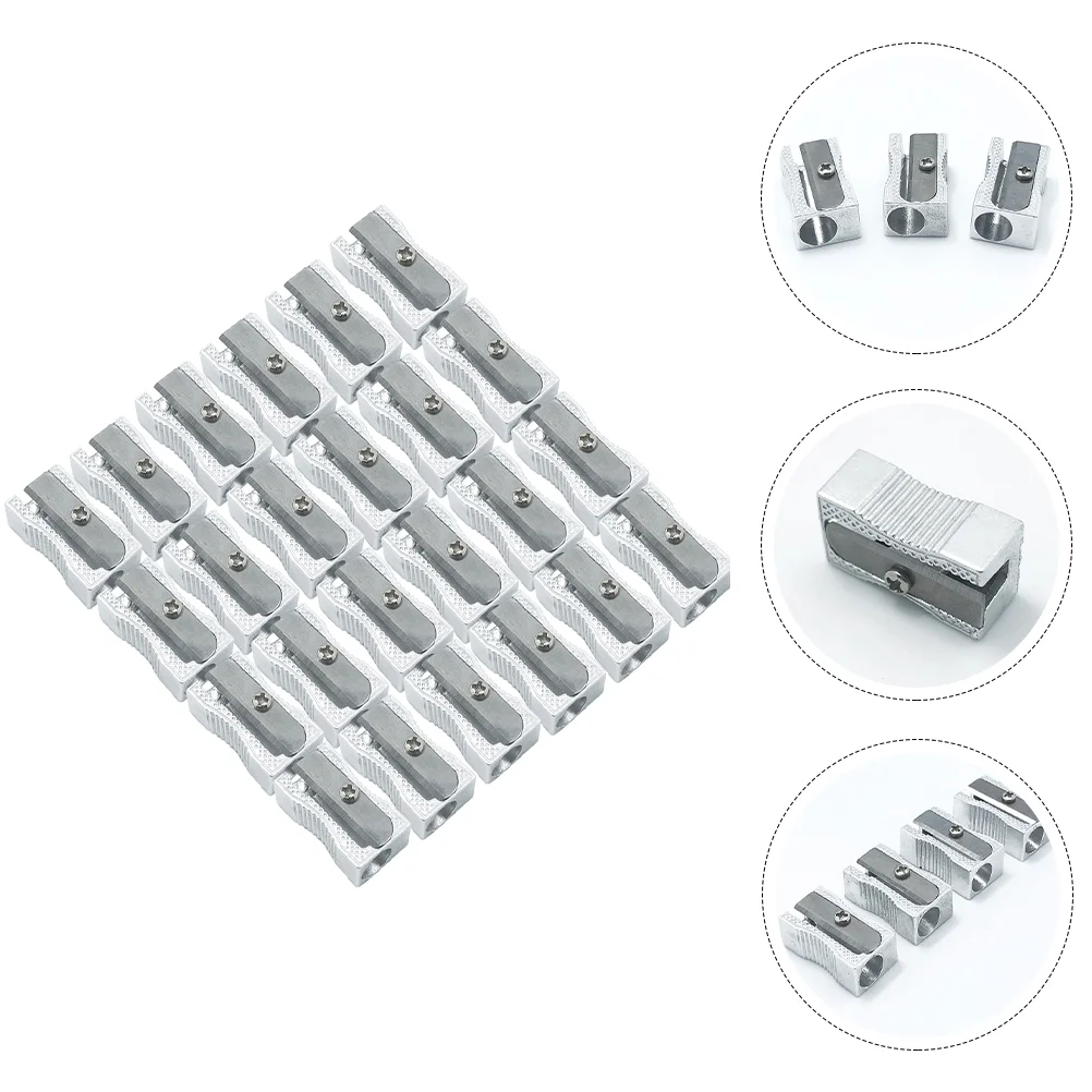 

24Pcs Portable Manual Metal Decorative Manual Sharpener Sharpeners Bulk for Decorate School Students