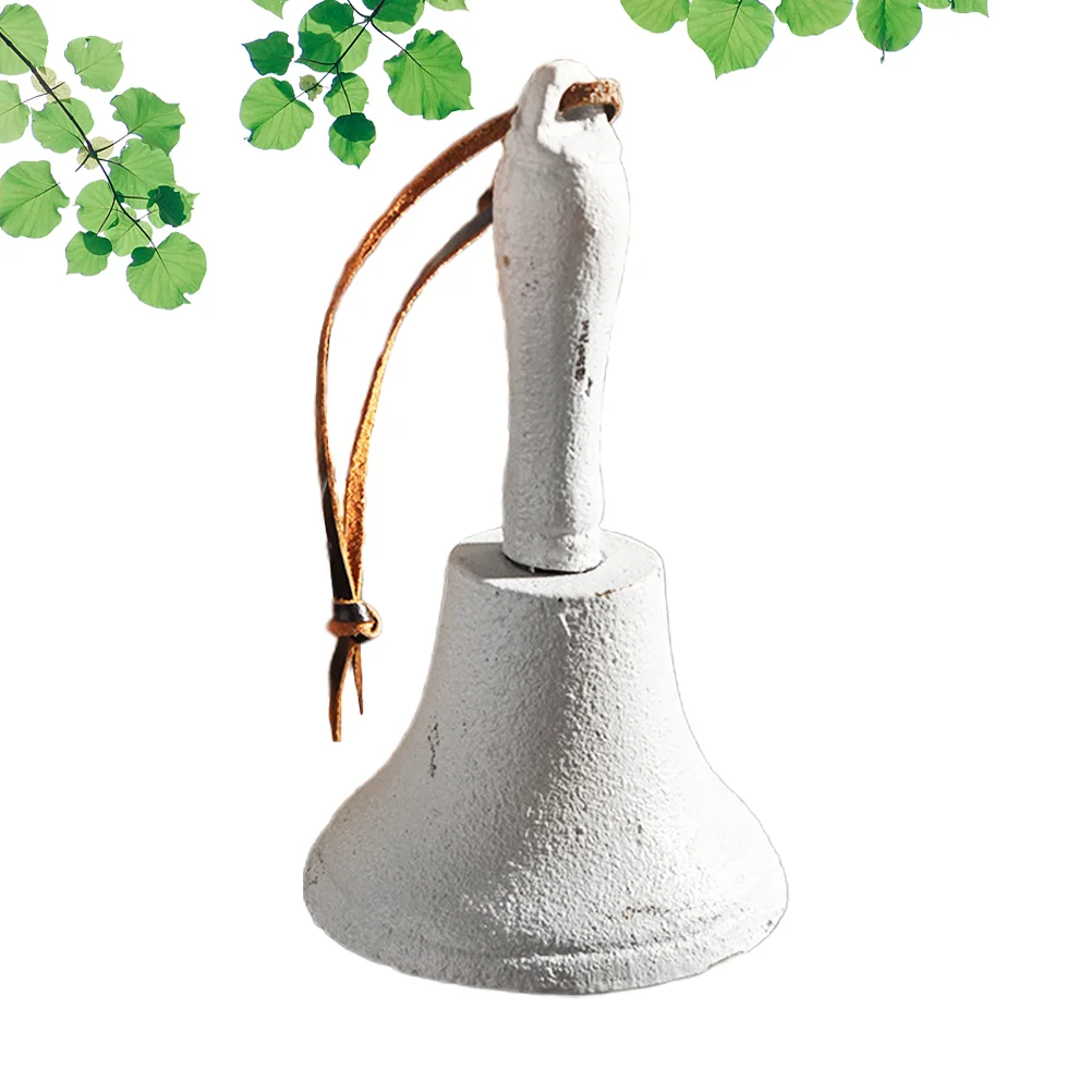 

Hand Bell Christmas Bell Metal Loud Bell Vintage Rustic Bell Restaurant Call Bell Wedding Bell White