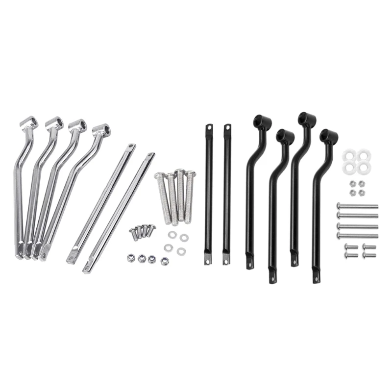 

Universal Black Motorcycle Refit Saddlebag Support Bar Bracket Metal Fork