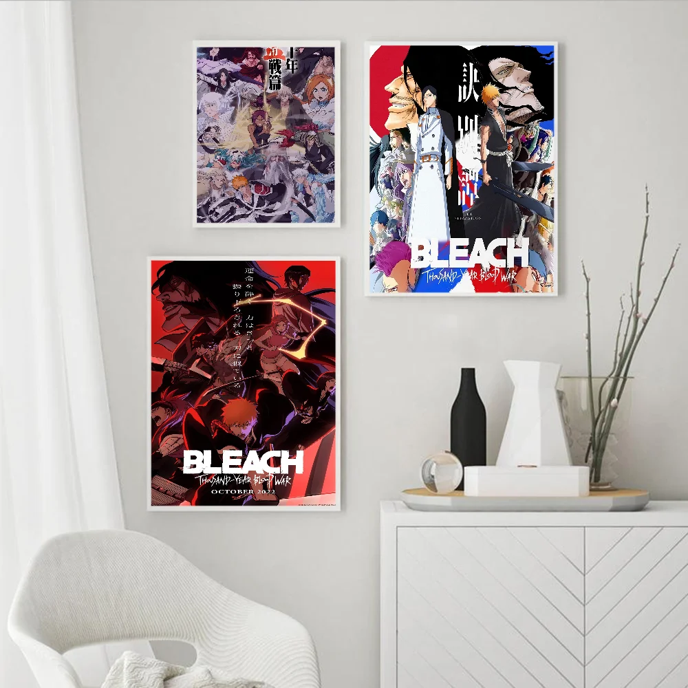 Anime Bleach Posters Sticky Fancy Wall Sticker For Living Room Bar Decoration Decor
