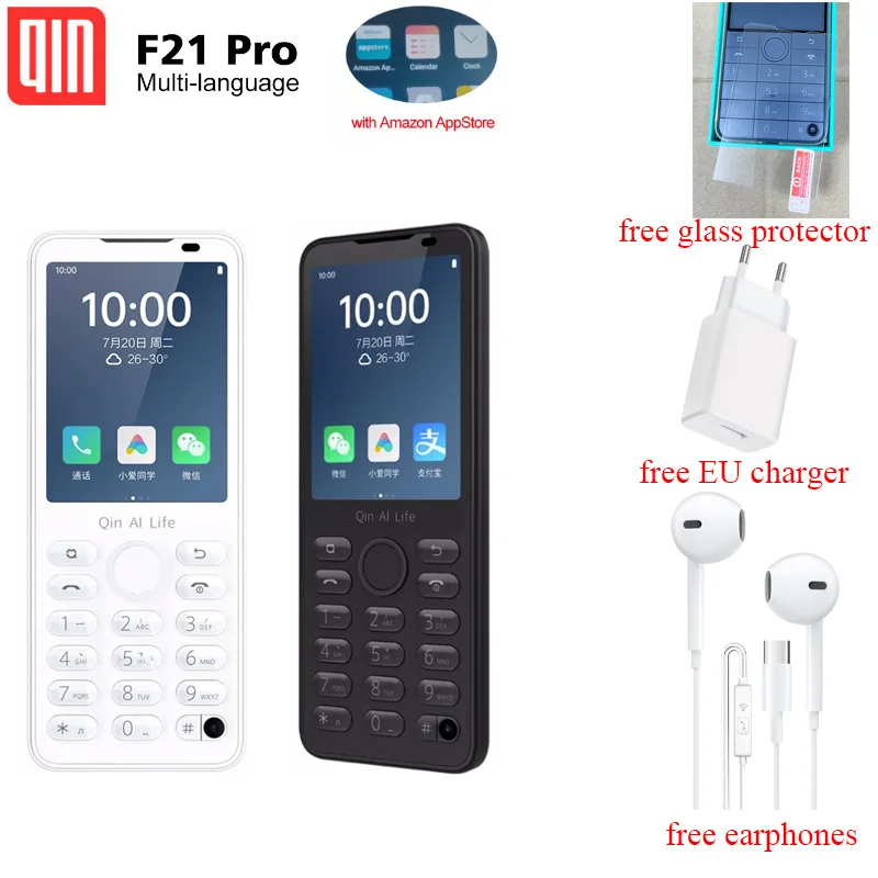 

Qin F21 Pro Smart Touch Screen Phone Wifi 5G+2.8 Inch 3GB + 32GB / 4GB 64GB Bluetooth 5.0 480*640 Global Verison Phone