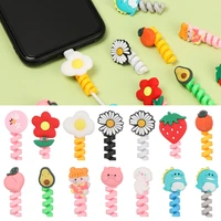 cable bite cartoon animal charger cable sleeve for usb charging data wire protection cover case for data line cable winder clip