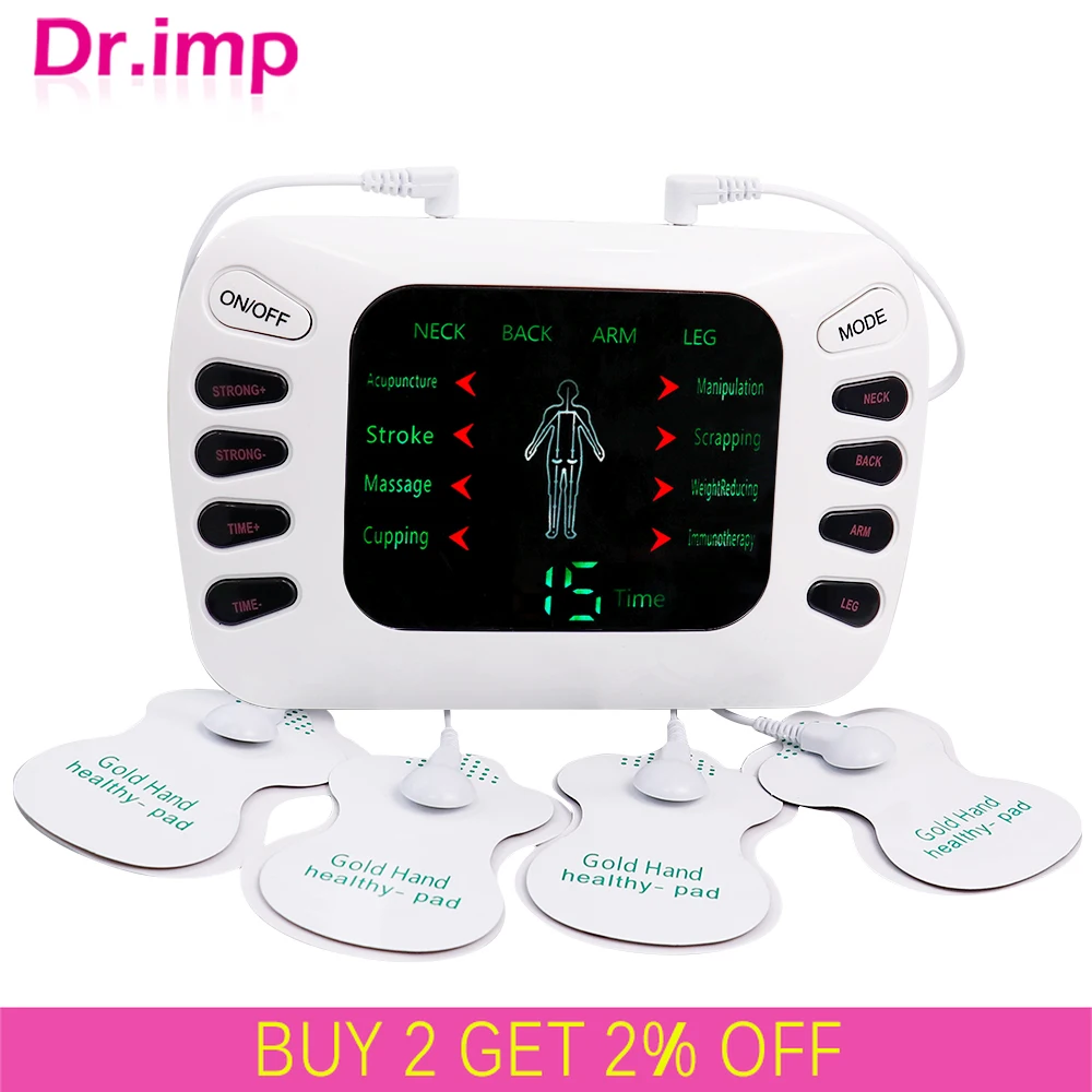 

Dual Output Electric Tens Acupuncture Therapy EMS Muscle Stimulator Meridian Physiotherapy Apparatus Massager Electrostimulator