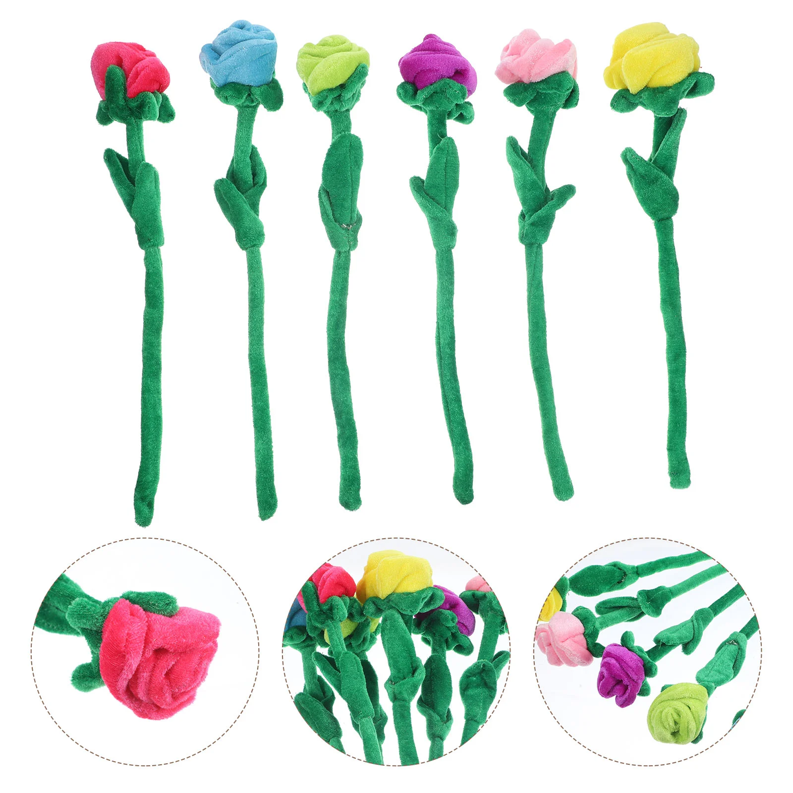 

Simulated Sunflower Toys Home Bouquet Decor Plush Party Scene Layout Stuffed Rose
