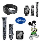 Ремешок Микки Маус Disney для iWatch 40 мм 44 мм, спортивный браслет для Apple watch 42 мм 38 мм Series 3 4 5 6 SE 7 41 мм 45 мм