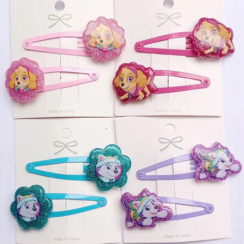 

PAW Patrol Kids Hair Accessories Cartoon Skye Everest Hair Clip Puppy Dog Hairclip Cute Headdress Print Hairpins for Girls
