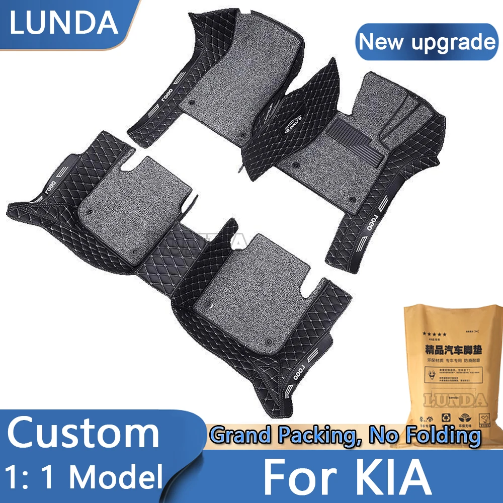 Новые обновленные автомобильные коврики под заказ для Kia Rio Sportage Ceed Cerato Sorento K2 K3 K4 K5 Telluride Seltos Auto подкладка ковра