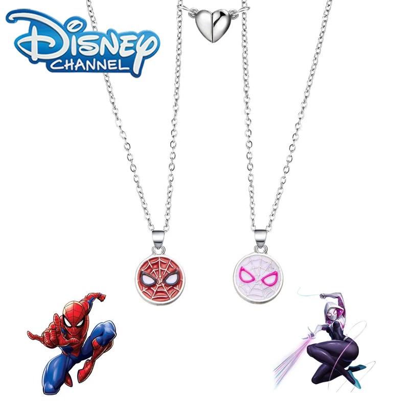 Колье магнитное в форме сердца из мультфильма Человек-паук