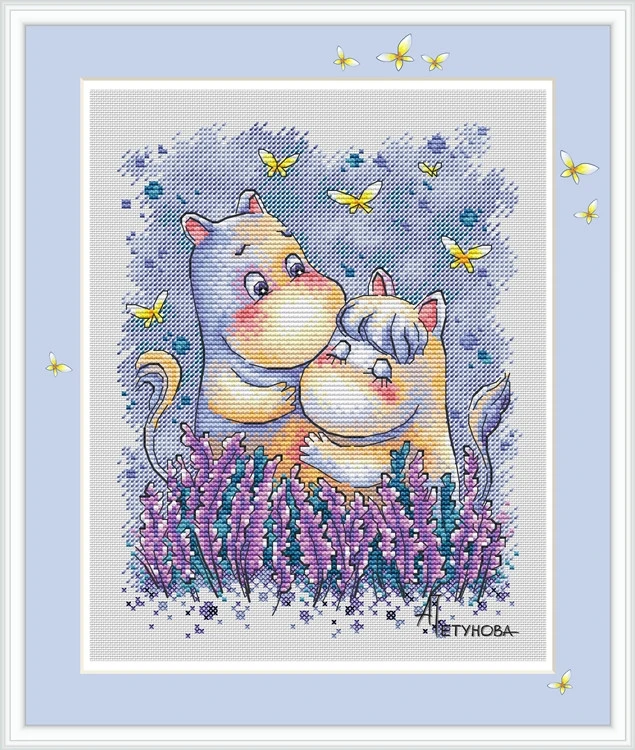 

Top Selling Hippo Couples 26-31 Embroidery Cross Stitch Kits Craft DIY Needlework Cotton Canvas High-quality