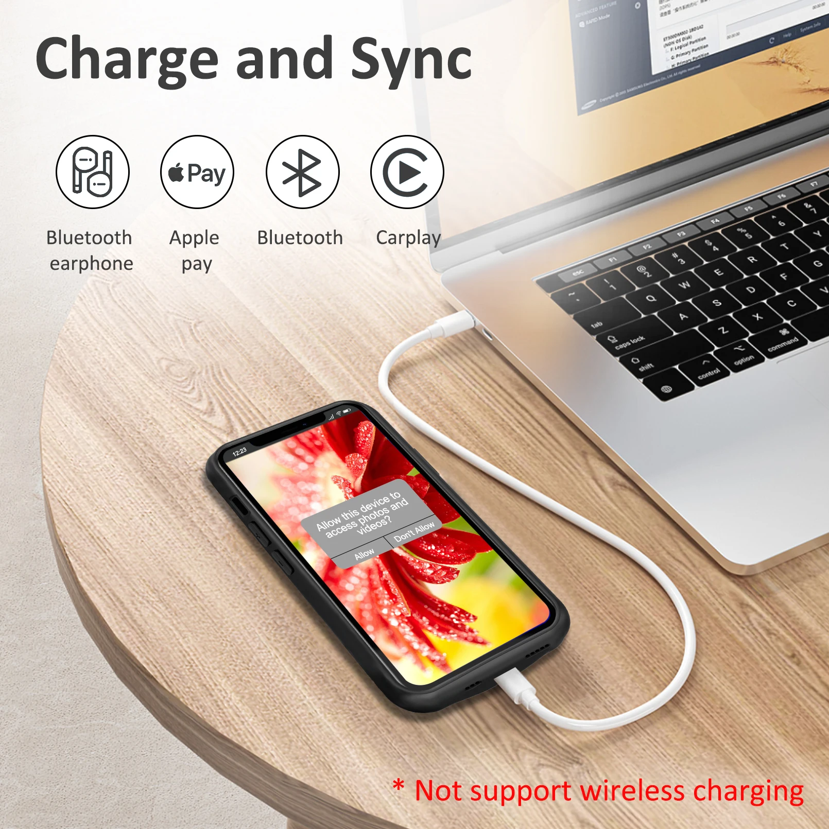 Фото Портативный чехол с беспроводным зарядным устройством для iPhone 12 12Mini 12Pro 12pro Max Портативный чехол с беспроводным зарядным устройством для iPhone 12 12Mini 12Pro 12pro Max