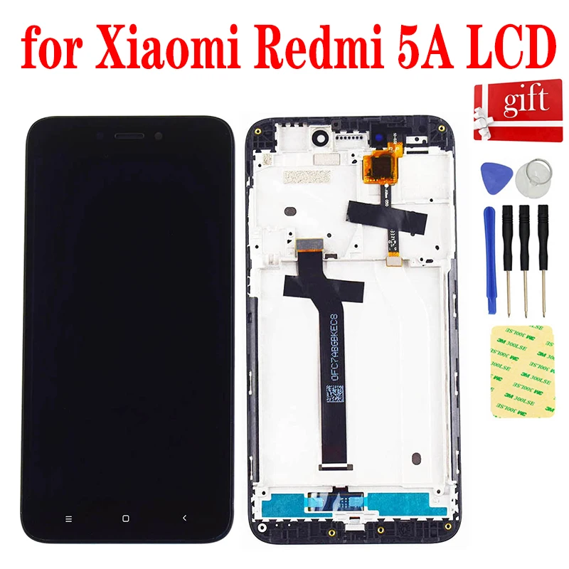 

5" For Xiaomi Redmi 5A LCD Display Screen Module Monitor Redmi 5A LCD Touch Screen Digitizer Sensor Matrix Assembly with Frame