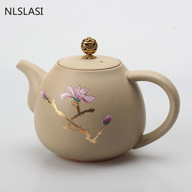 

Керамика в античном стиле, китайский чайник ручной работы с керамическим фильтром, чайник для офиса, чайник большой емкости, посуда для чая, ...