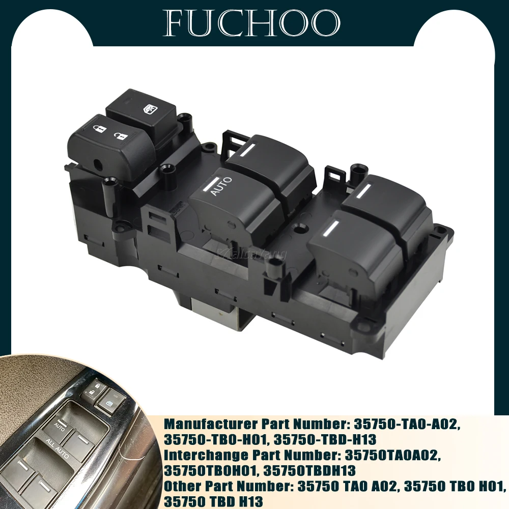 

Для Honda Accord 2008 -2012 35750-TB0-H01 автомобильный переключатель с электрическим стеклом и кнопкой управления