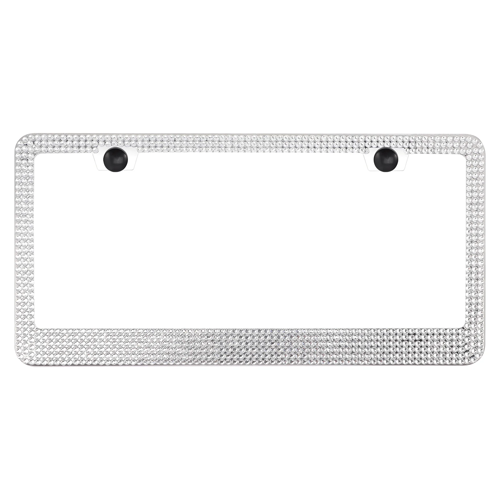 

Durable Decorative Stainless Steel Practical Replacement Girly License Plate Frames Rhinestone License Plate Frame