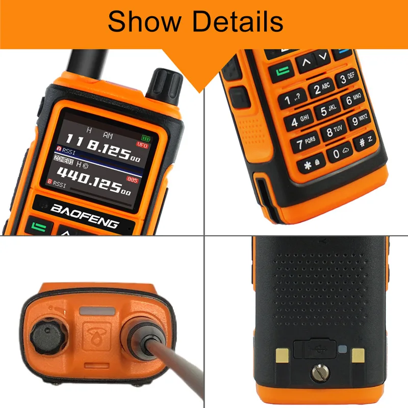 Baofeng UV17L Walkie Talkie Type-C Портативная функция сканера радиолюбителей дальнего