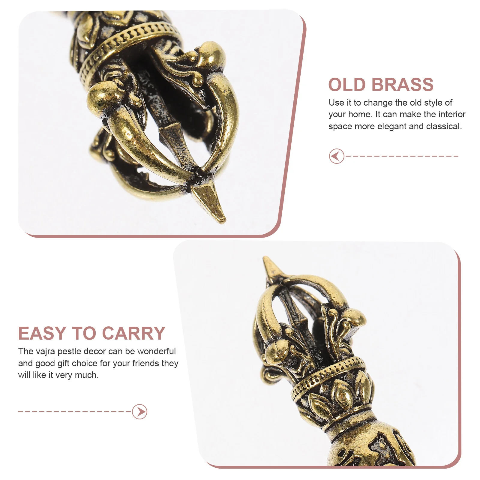 Vajra Pestle Decorative Crafts Religious Brass Light House Decorations Home Household Dharma Buddhism Ornaments