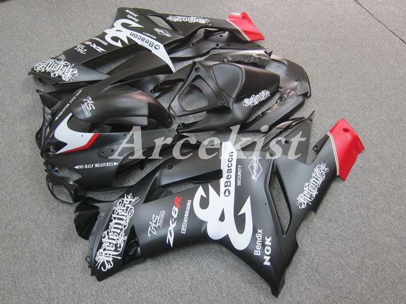 

New ABS Motorcycle Fairings Kit Fit for Kawasaki Ninja ZX-6R ZX6R 636 2007 2008 07 08 Bodywork set Black White