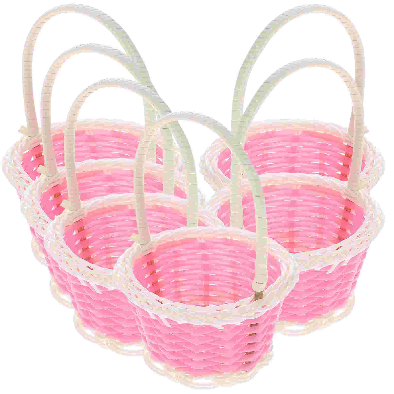 

Basket Baskets Mini Wicker Picnic Bucket Flower Tiny Favors Party Rattan Empty Farmhouse Candy Kids Woven Shopping