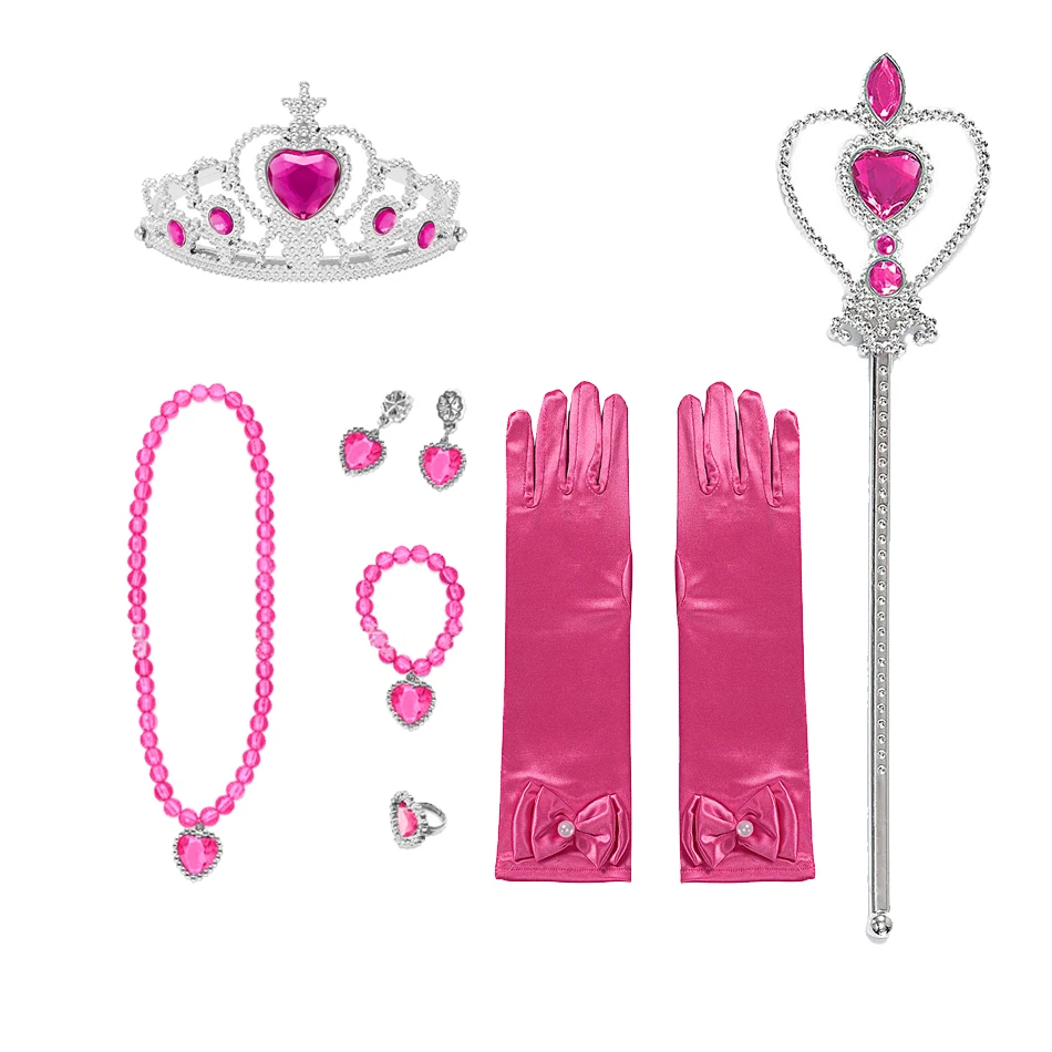 Disney Sleeping Beauty Princess Gloves Wand Crown Jewelry Set Aurora Wig Braid for Princess Dress Clothing Cosplay Accessories images - 6