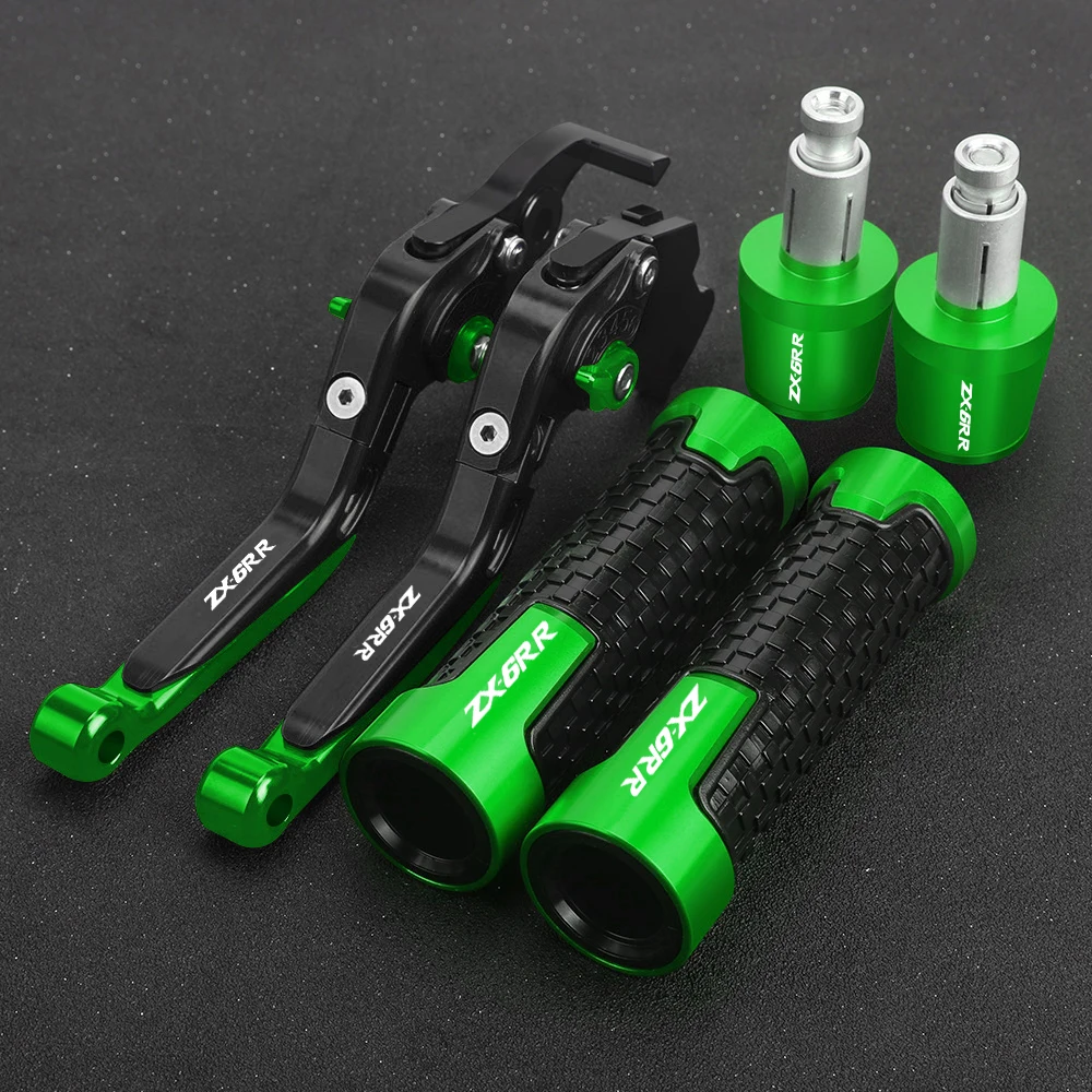 

For KAWASAKI ZX6RR ZX-6RR 2000 2001 2002 2003 2004 Motorcycle Adjustable Extendable Brake Clutch Levers Hand Grips Handlebar End
