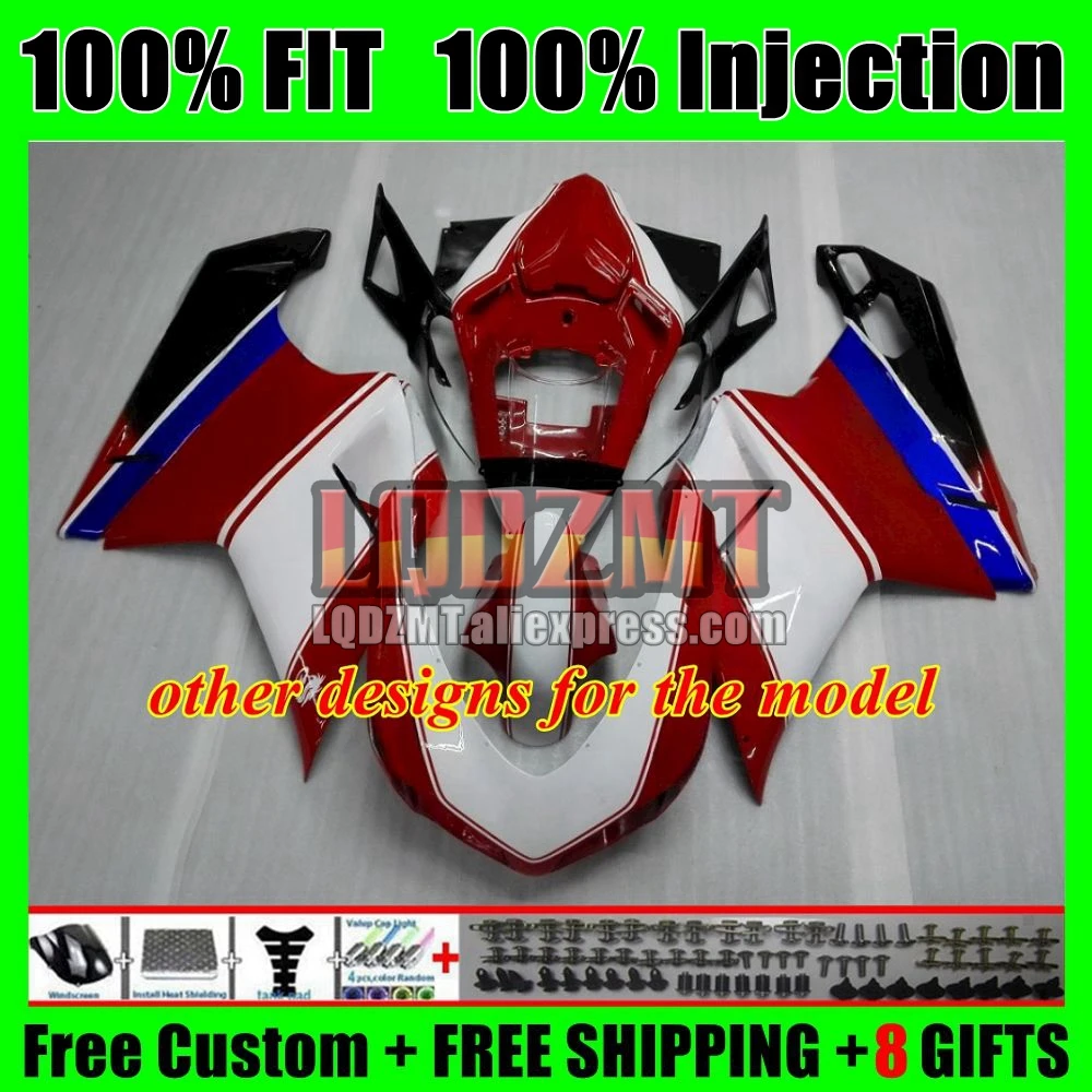 Впрыск для DUCATI 848 1098 1198 R S 121No.15 848S 07 08 09 10 11 12 1098S 2007 2008 2009 2010 2011 2012 Оранжевый синий